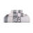 Jiro Athens Cotton Medium Weight Floral Border Greek Key Trim 3 Piece Assorted Towel Set-1150335216