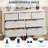 Fluted Tall 7-Drawer Dresser - Modern Farmhouse Chest with Curved Profile & Metal Handles