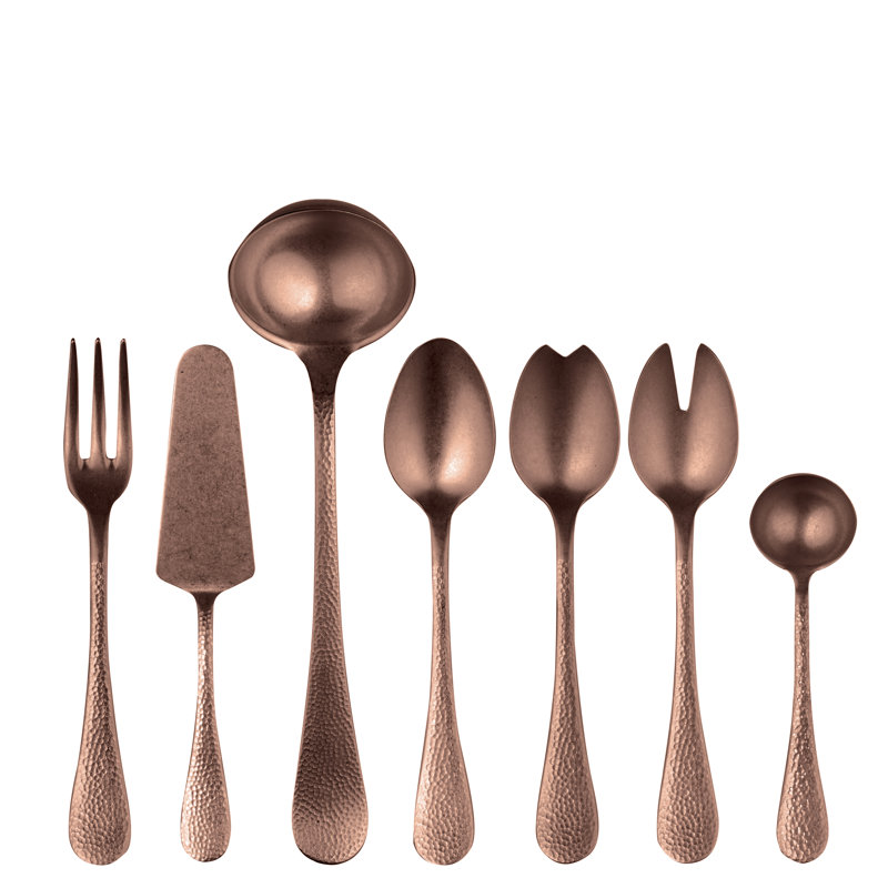 Ensemble de service complet 7 pièces Epoque, Bronze étain