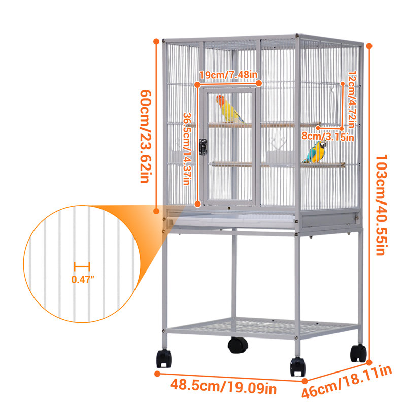 130cm Steel Floor Bird Cage