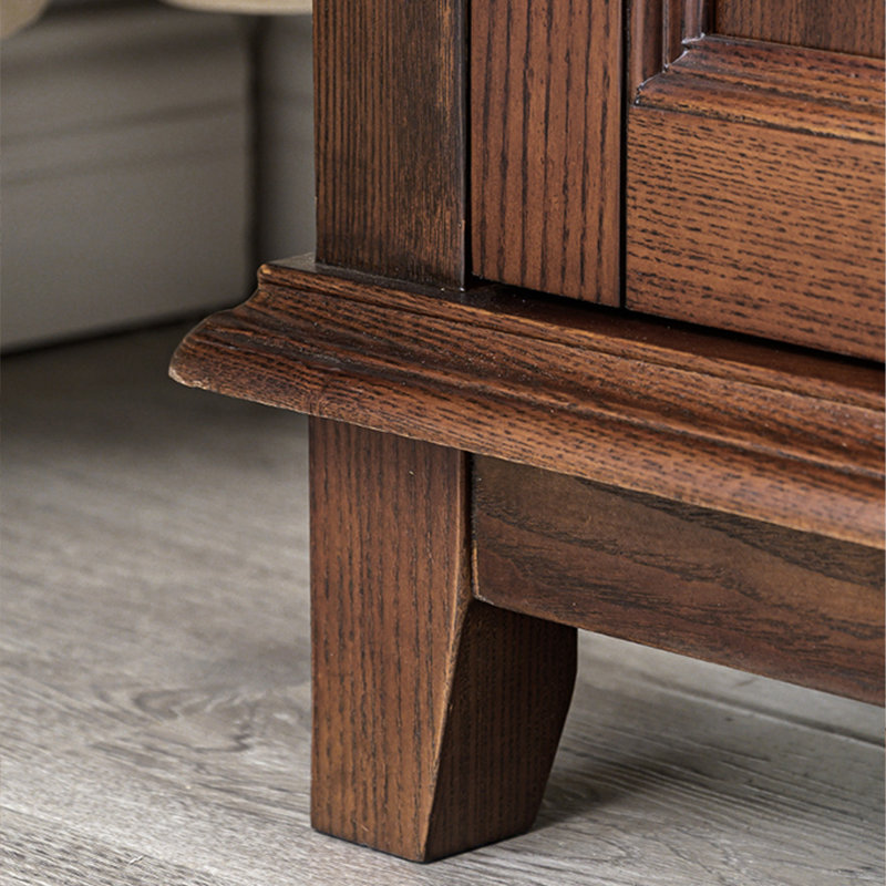 Banc de rangement pour chaussures en bois massif noyer, H 45,67 po x l 31,5 po x P 15,75 po