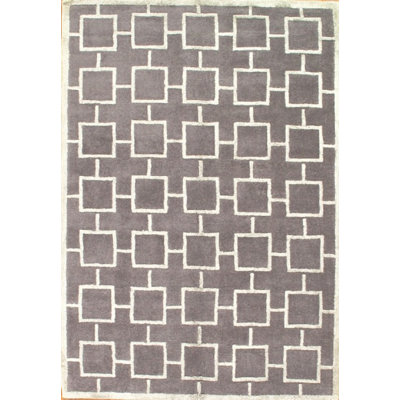 Geometric Area Rug in Gray