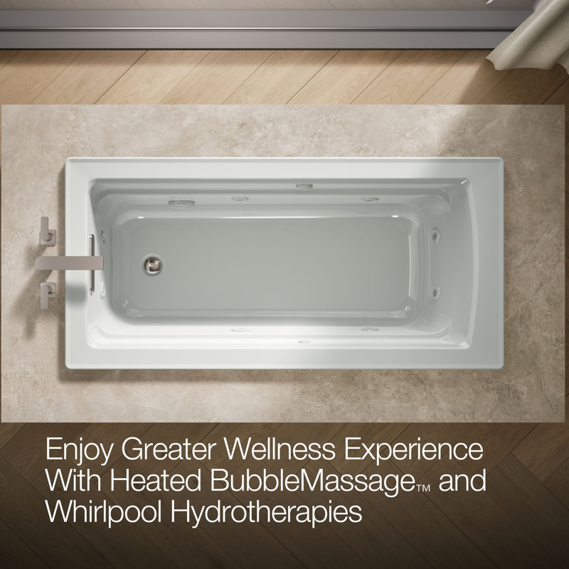 Archer® 66" x 32" Drop-in Whirlpool, Ice Grey