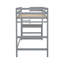 Lit mezzanine simple avec couleur grise, créant une chambre à coucher grise de taille sereine, idéale pour le rangement