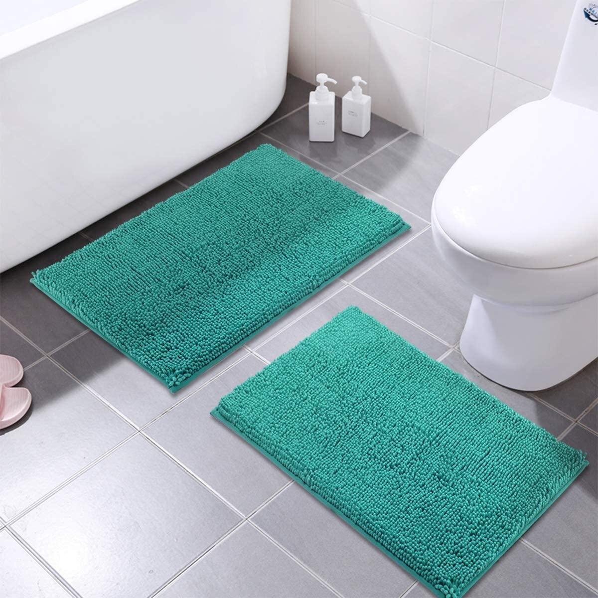 Leavenworth Polyester Anti-Skid Bath Mats, Hand Woven Luxury Rectangle Non Slip Bathroom Rugs Eider & Ivory Size: 17 x 24, Color: Sand