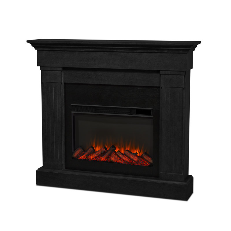 Crawford 47" Slim Electric Fireplace by Real Flame, Black
