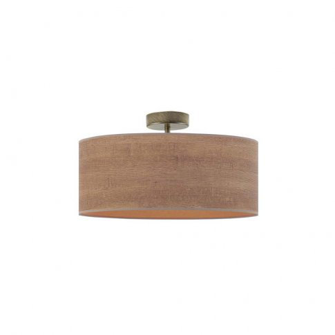 Bishon Fabric Semi Flush Mount, Khaki