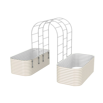 Lit de jardin surélevé 32 po de hauteur 32 po avec treillis 32 po