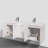 Leffler 84" Wall-Mounted Double Bathroom Vanity Set-31246678