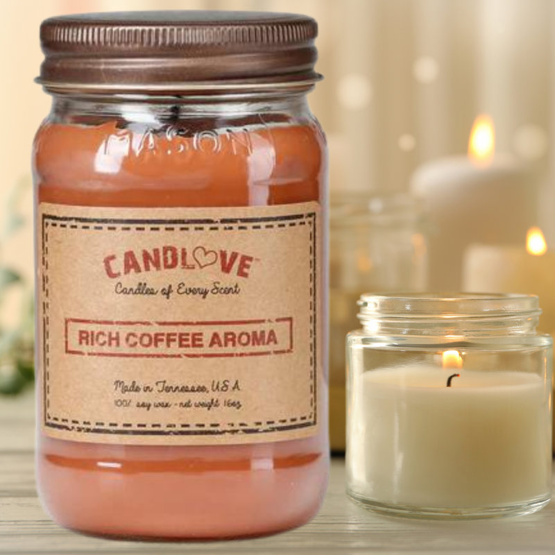 Glass Jar Candle with Holder