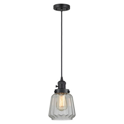 Franklin Restoration - Kushtrim - 1 Light 7" Cord Hung Mini Pendant - On-Off Turn Switch - Bulb Not Included 