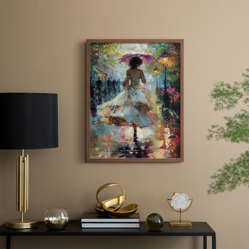 Reproduction encadrée WOMEN Series CMXI - bois massif, H 30 po x l 24 po, Noyer