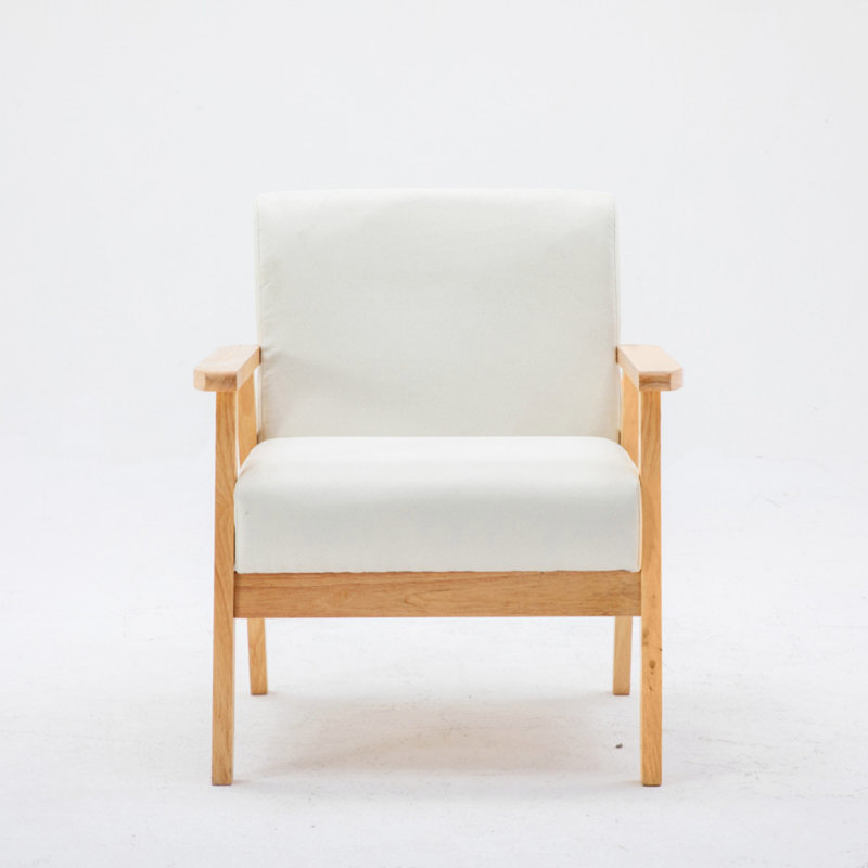 Chaise en tissu de lin, Jaune, Beige 