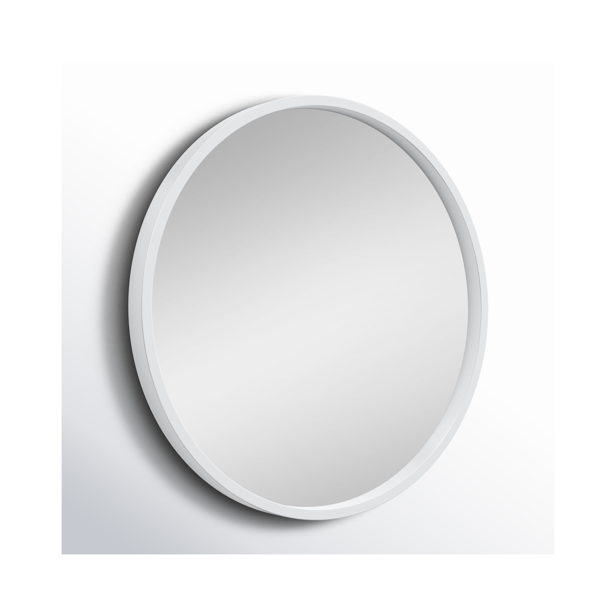 Arranjeet Mirror, 21.6" x 21.6", White