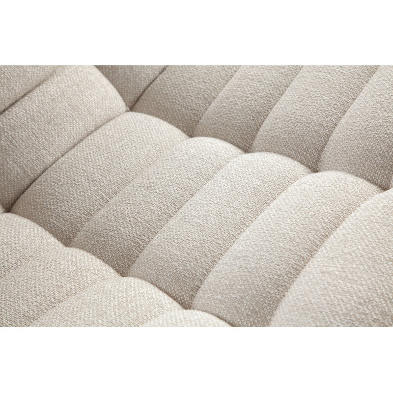 Marshall Scooped Seat Armless Chair In Sand Fabric