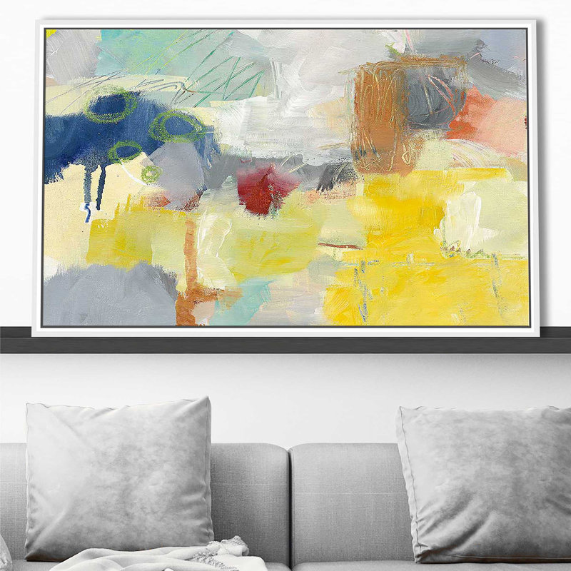 Summer Rising II Crop - peinture, Cadre flottant blanc, H 27,5 po x l 43,5 po x P 2 po