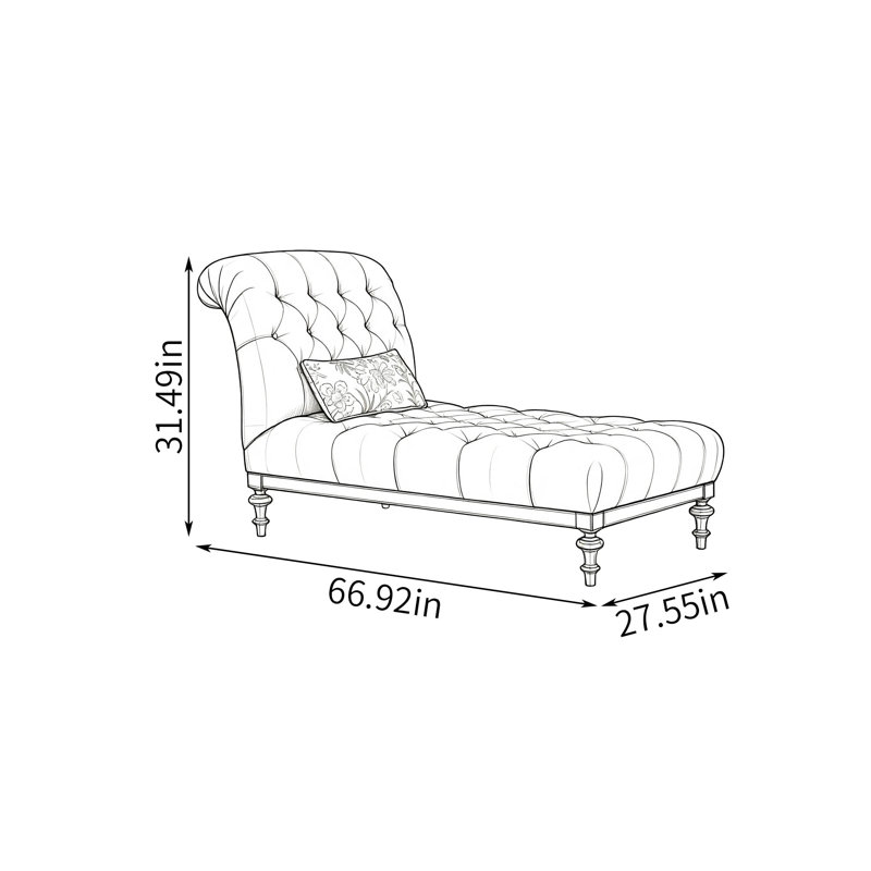 Chaise longue de loisirs en tissu rétro