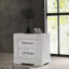 Pierce White High Gloss 2-Drawer Nightstand Bedside Table-983238434