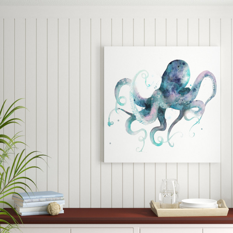 Tentacles II 1 Piece Wrapped Canvas Painting, 91cm H x 91cm W