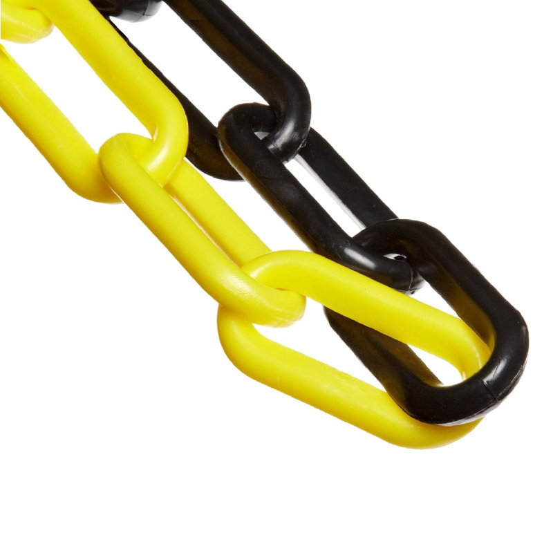 Chaîne en plastique, Noir/jaune, H 1,93 po x l 1200 po x P 0,23 po