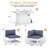 Modern 9-Piece Aluminum Patio Conversation Set with Propane Fire Pit Table, 500lb Capacity Heavy-Duty Outdoor Sectional Set with Cushions-1418358786