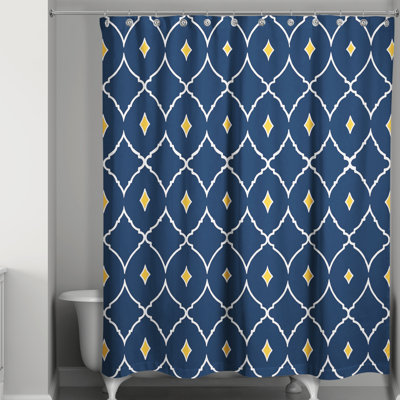Rideau de douche simple à motif géométrique Keck