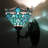 Tiffany Wall Sconce Lamp Blue Stained Glass Flower Style 8X10.5X11 Inch Plug in Wall Bedside Light for Hallway Bedroom (Green Blue Dragonfly Style)-1103513502-1103513475