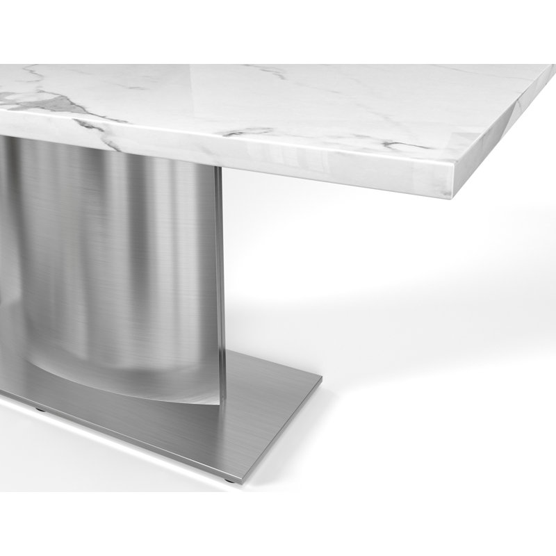 Venilale Marble Top Metal Base Dining Table