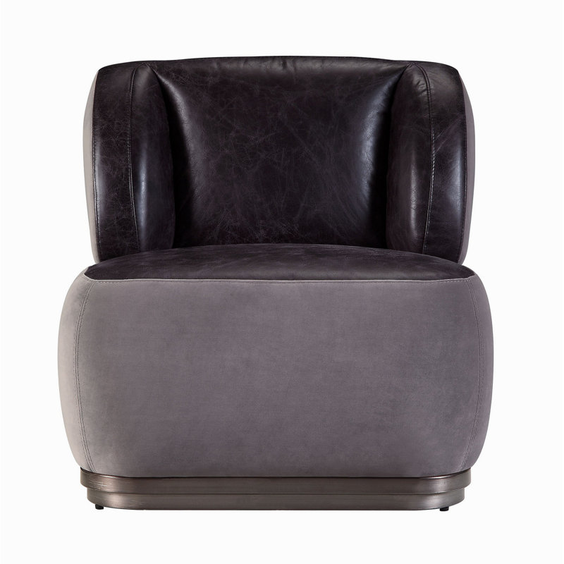 Fauteuil d'appoint antique ardoise et gris