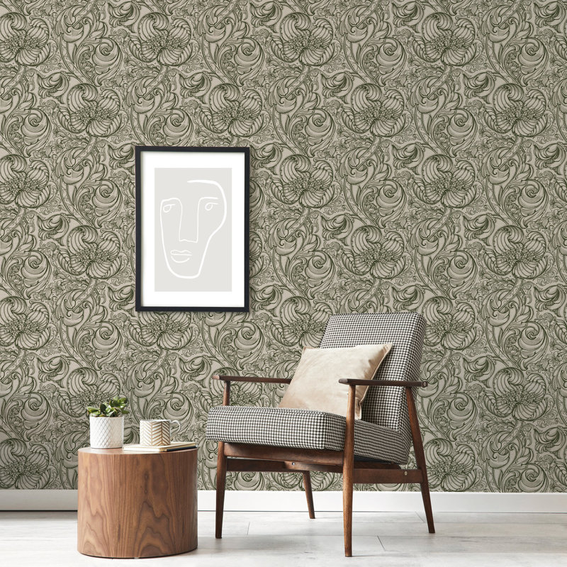 Llewelyn-Bowen Off The Wall Down the Dilly 3D Embossed, Green