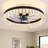 20" Dimmable Crystal Ceiling Fan With Led Light And Remote Control