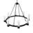 8 - Light Dimmable LED Wagon Wheel Chandelier-1820196513
