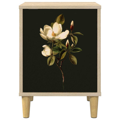 36cm W Engineered Wood Bedside Table
