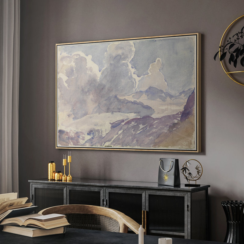 Paysage rétro -DCCLxxxx, H 25 po x l 37 po, Toile naturelle avec cadre flottant