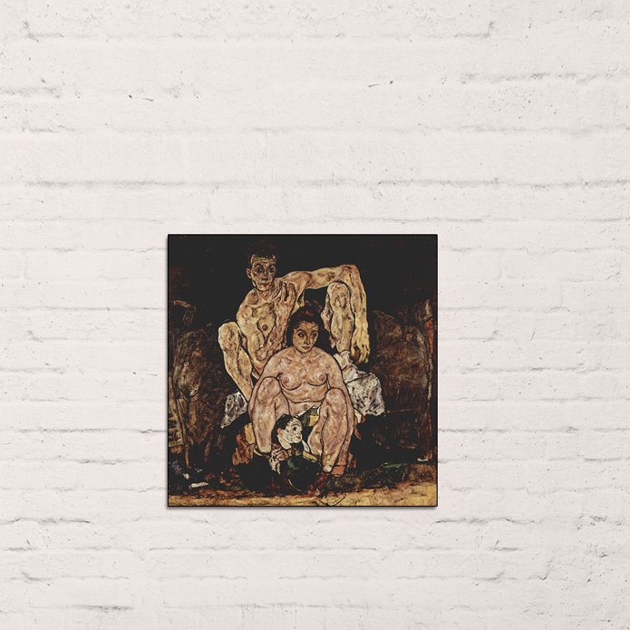 Egon Schiele - Wrapped Canvas Painting, 50cm H x 50cm W x 1.8cm D