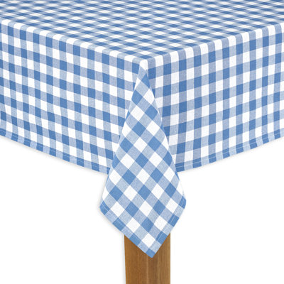 Andreas Gingham 100% Cotton Square/Oval Tablecloth