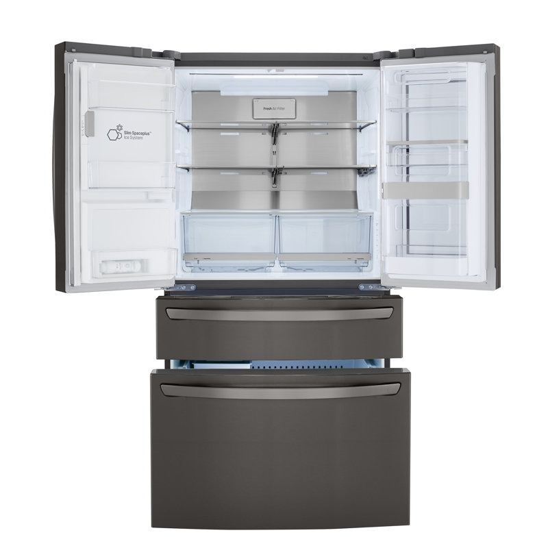 LG 23 cu. ft. Smart wi-fi Enabled InstaView Door-in-Door Counter-Depth Refrigerator with Craft Ice Maker, Black Stainless
