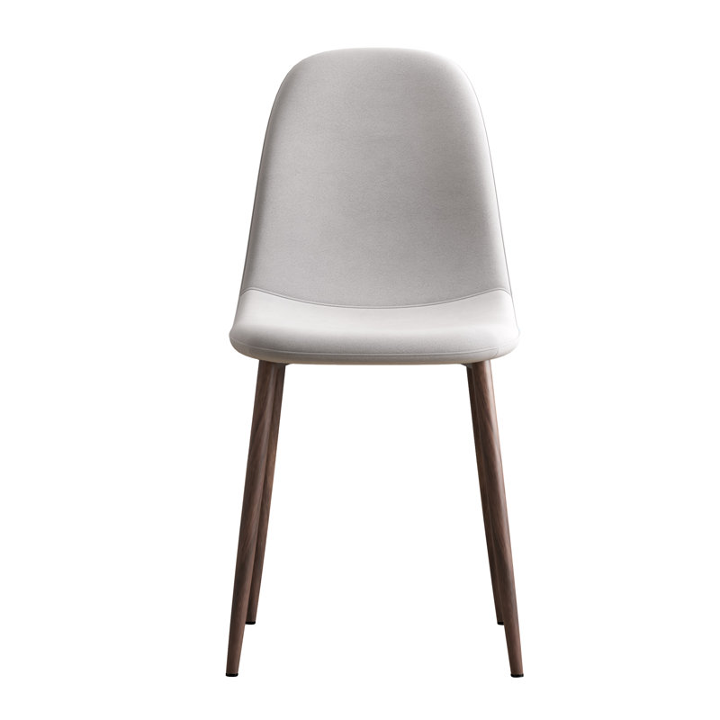 Chaise rembourrée en velours Sera, Gris clair