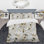 Ensemble de housse de couette Opulent White Pearl Glamour II - Floral