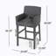 Tabouret de bar rembourré avec accoudoirs et repose-pieds-851777777-850143041