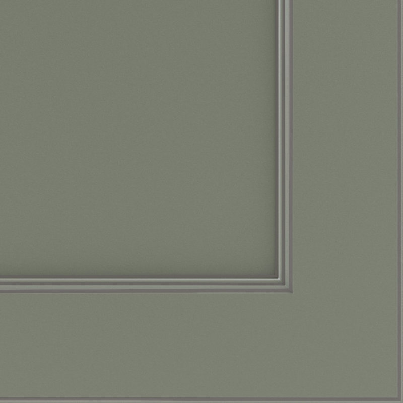 Dwelling Claredon Door Sample, Sage w/Nickel Glaze, Hardwood