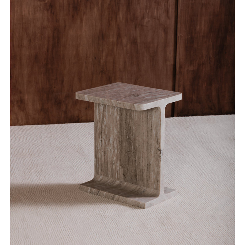 Marble End Table, Gray