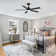 48Inch Black Ceiling Fans With Lights And Remote,48 Inch Ceiling Fan With Adjustable Color Temperature, 6-Speeds Noiseless Revisible Dc Motor For Bedroom, Kitchen, Living Room