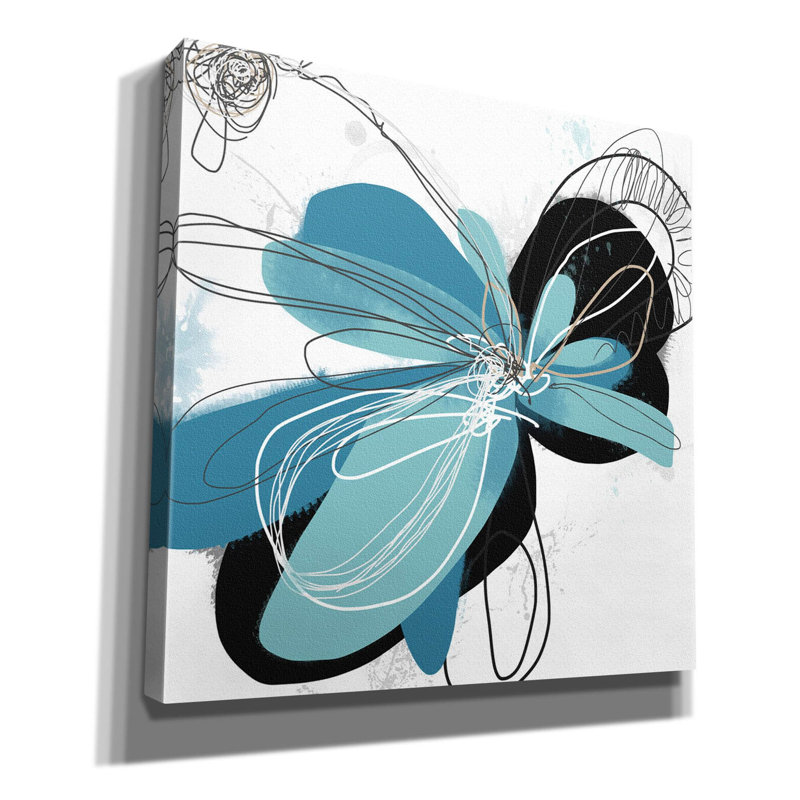 «The Flower Dances 2» par Jan Weiss, art mural sur toile, H 12 po x l 12 po x P 0,75 po