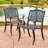 Abdullah 2Pcs Cast Aluminum Dining Chair - Black Mesh, And For Patio, Deck, Backyard Use 2 Mesh Style, Strong, Patio Deck