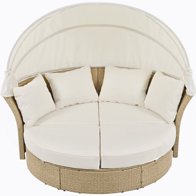 Ensemble de mobilier d'extérieur en rotin double