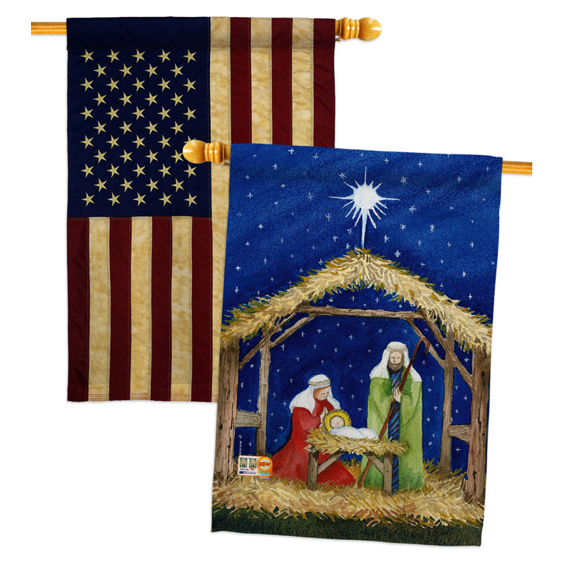 Drapeau de maison à 2 côtés en polyester / mélange de polyester 40 x 28 po
