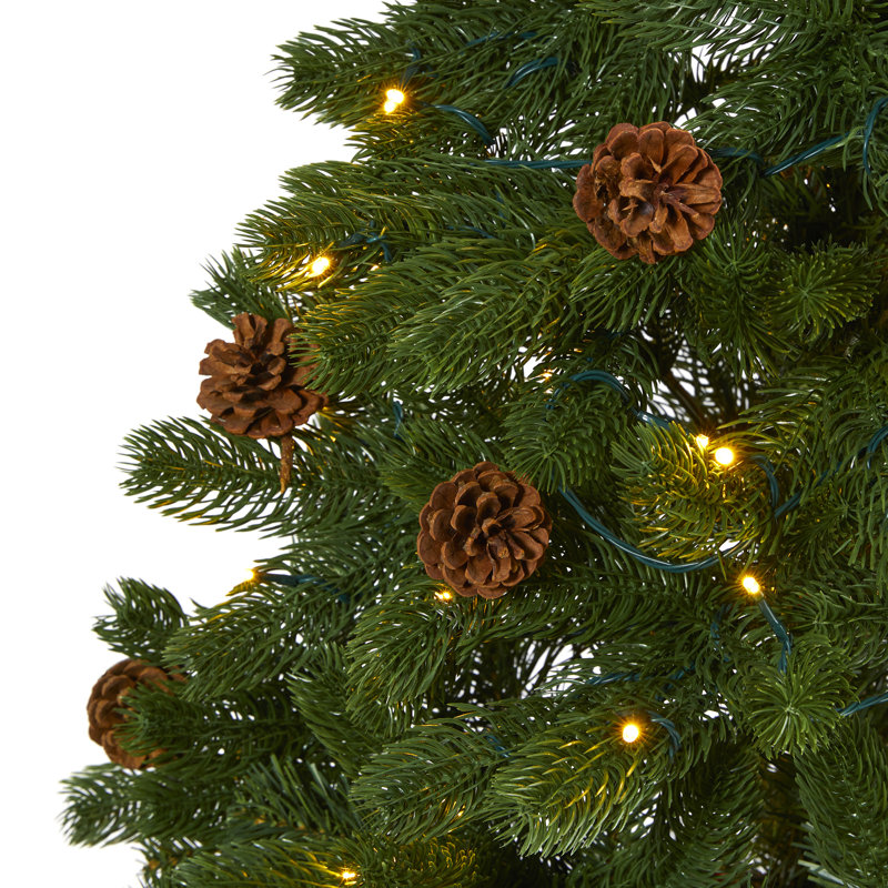 Lighted Artificial Spruce Christmas Tree, 6' H