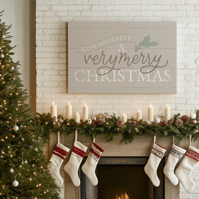 «Warm Holiday Wishes» sur un imprimé poli
