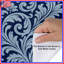 Housses de couette damassées à motif floral bleu-131118524